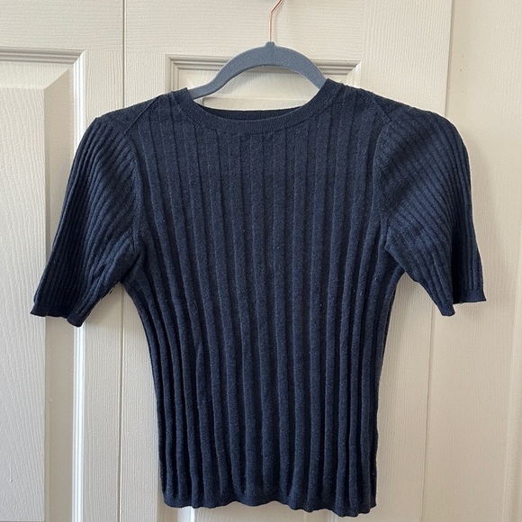 Vince Blue Cashmere Knit Top - Picture 1 of 3